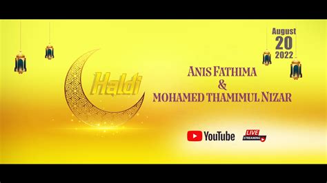 HALDI Anis Fathima With Mohamed Thamimul Nizar LIVE Prolivepondy