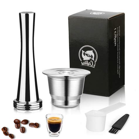 I Cafilas Reusable Nespresso Capsules With Tamper I Cafilas Stainless Steel Refillable Coffee