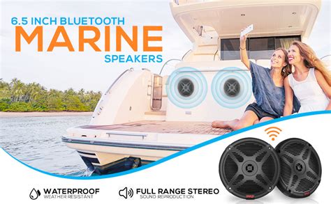 Amazon Pyle Inch Bluetooth Marine Speakers Way Ip X