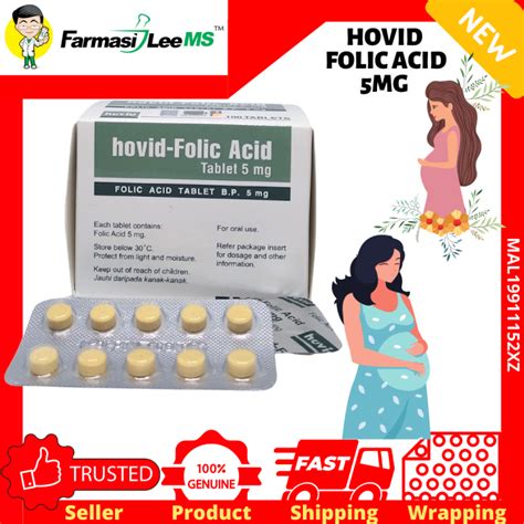 Hovid Folic Acid Tablet 5mg 100 Tablets Exp 08 2025 Lazada