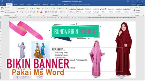 Cara Membuat Banner Di Word Bikin Desain Menggunakan Microsoft Word