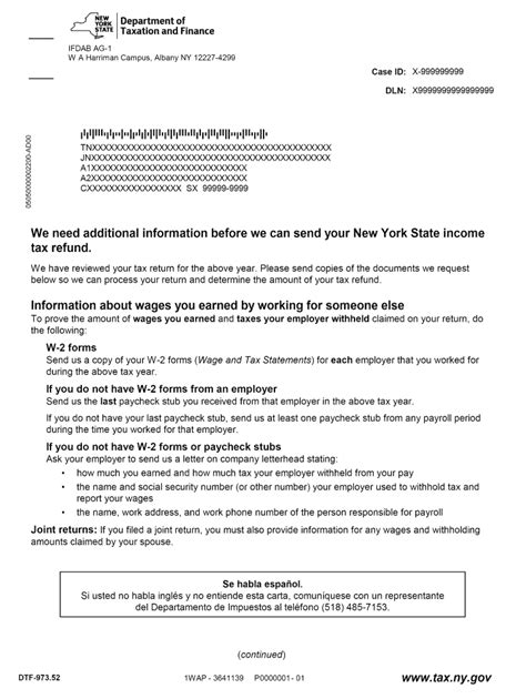 Dtf Information Tax Return Form Fill Online Printable Fillable