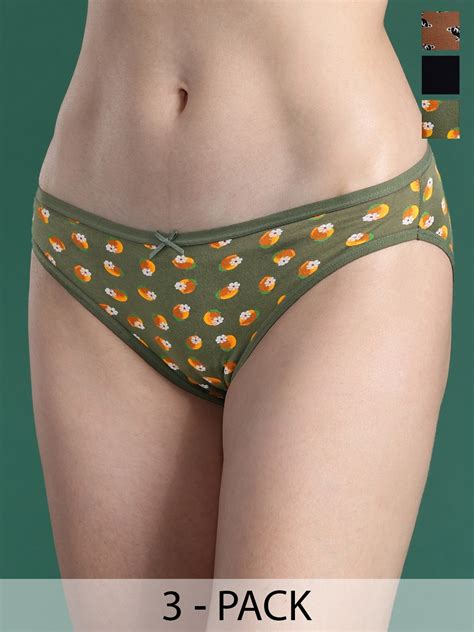 Buy Dressberry Pack Of Printed Low Rise Bikini Briefs Briefs For Women Myntra