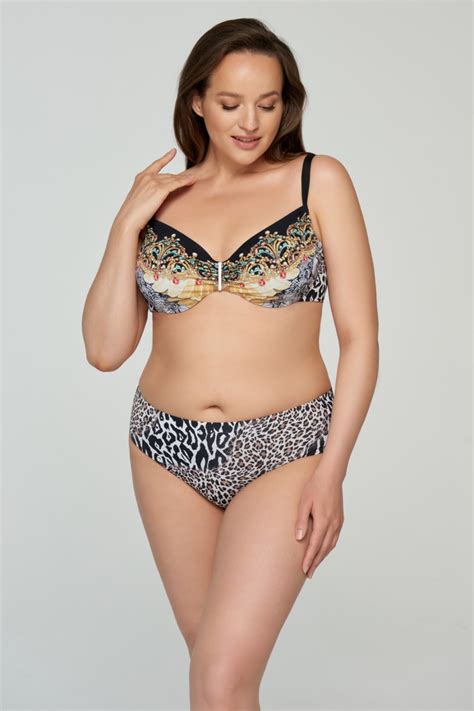Marc Andre Wild Beauty Soft Cup Underwire Bikini With Wide Side