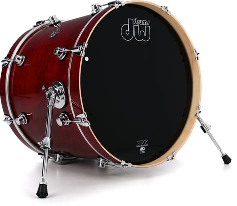 Dw Performance Series Bass Drum 16 X 20 Inch Cherry Stain Lacquer Sweetwater