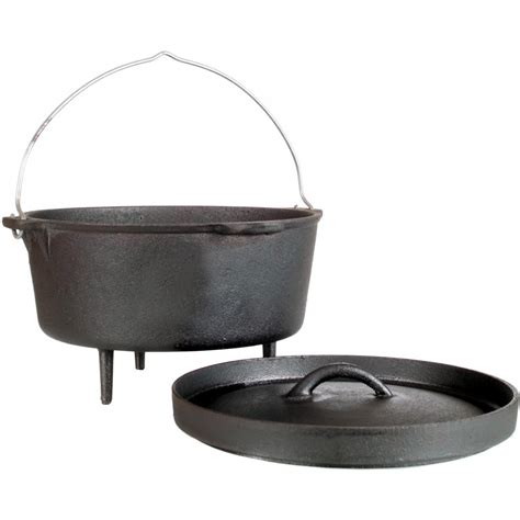 Cajun Classic 12 Quart Seasoned Cast Iron Camp Pot With Legs Gl10462s Bbqguys