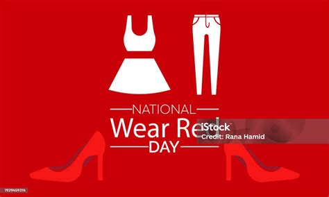 National Wear Red Day Celebrated Every Year On February 2nd Vector