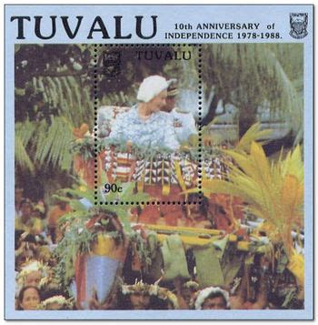 Tuvalu 1988 10th Anniversary Of Independence Stamps Of The World