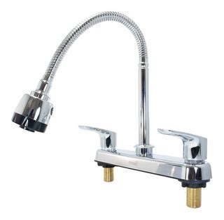 Llave Mezcladora Para Fregadero O Tarja Para Cocina Flexible Alfa Acero