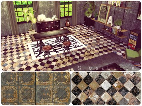 Sims 4 CC's - The Best: Old Tile Floors by Sims4Luxury