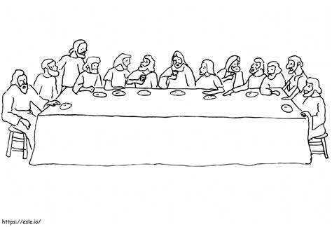 Last Supper 1 Coloring Page