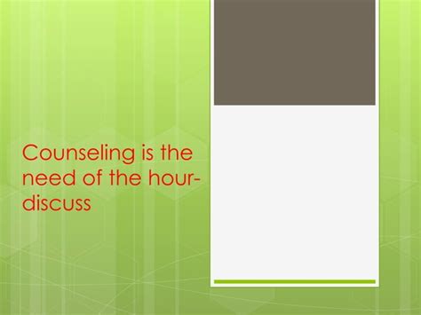 Counselling Ppt Ppt