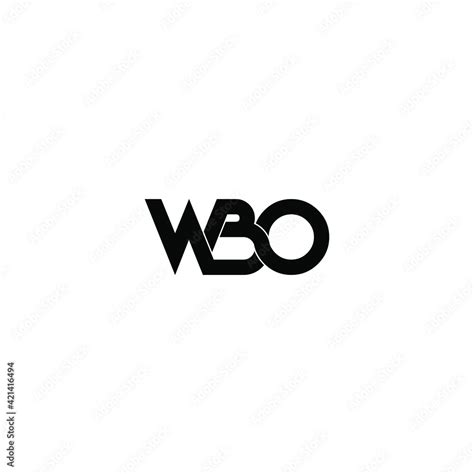 Wbo Letter Original Monogram Logo Design Stock Vector Adobe Stock