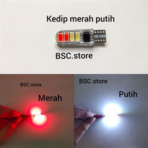 Jual 1 Buah Lampu Led T10 Jelly 2 Warna Senja Sein Sen Mode Kedip Merah Putih Shopee Indonesia