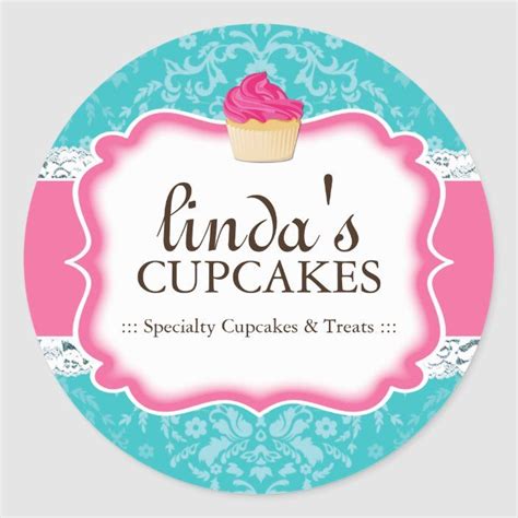 Cupcake And Dessert Packaging Stickers Zazzle Embalaje De Postre