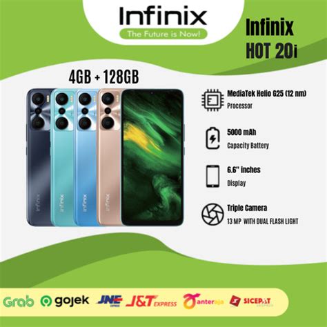 Jual Infinix Hot 20i X665E Smartphone 4GB 128GB Garansi Resmi Energy Green Jakarta