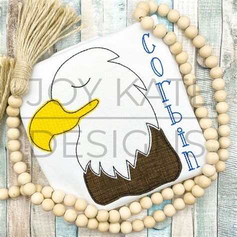 Bald Eagle Bean Stitch Applique Design Joy Kate Designs