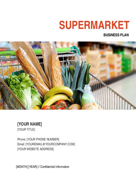 Supermarket Business Plan Template By Business In A Box