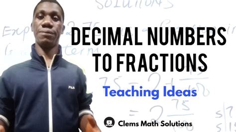 Expressing Decimals As Fractions Youtube