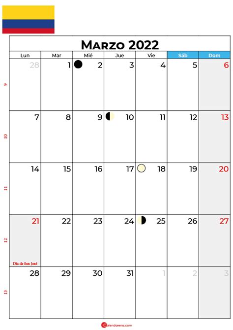 Calendario Marzo 2022 Con Festivos Colombia Images And Photos Finder