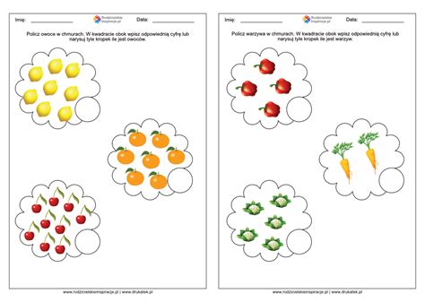 Warzywa I Owoce Karty Pracy Do Druku RodzicielskieInspiracje Pl