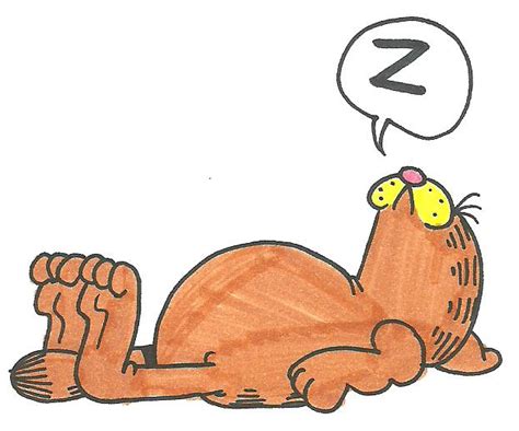 Sleeping Garfield by cmara on DeviantArt