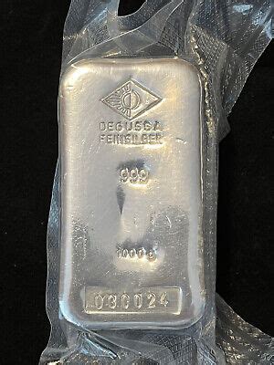 Kilogramm Silberbarren Degussa Feinsilber Gramm Ebay