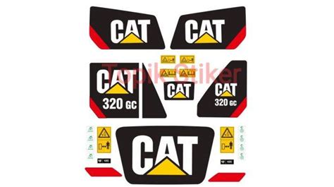 Stiker Excavator Cat 320gc Decal Alat Berat Lazada Indonesia