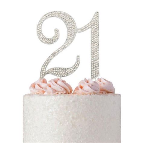 21 Birthday Cake Topper 21st Birthday Decoration Ideas Etsy