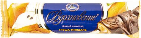 Батончик в темном шоколаде Вдохновение груша миндаль ОК Красный Октябрь ...