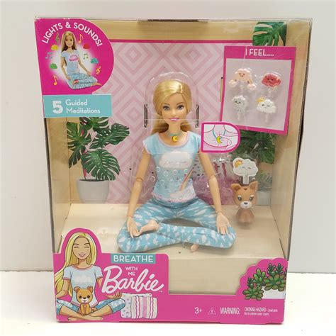 Buy The Barbie Breathe With Me Meditation Doll Lights Guided Yoga Gmj72