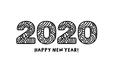 2020 New Year Numbers Illustrations And Backgrounds By Ilonitta