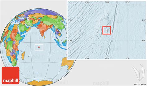 Political Location Map of British Indian Ocean Territory