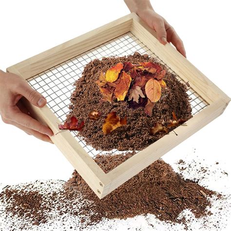 Soil Sifter Garden Soil Screen Wood Dirt Sifter Hand Held Compost