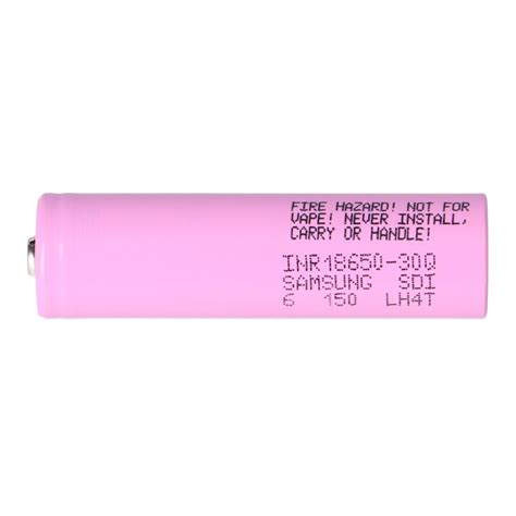 Samsung Inr18650 30q 36v 3000mah 15a Button Top