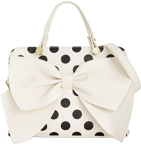 Macy S Betsey Johnson Macy S Exclusive Bow Regard Satchel Betsey Johnson Handbags Betsey