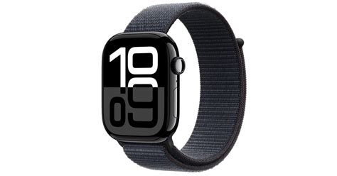 Buy Apple Watch Series 10 Gps Cellular 46mm Jet Black Aluminum Case With Ink Sport Loop Xl