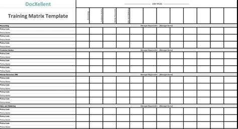 Employee Performance Matrix Template