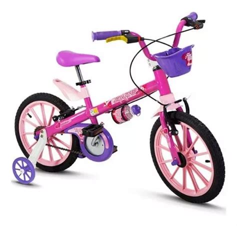 Bicicleta De Passeio Urbana Infantil Nathor Top Girls Aro 16 Freios V