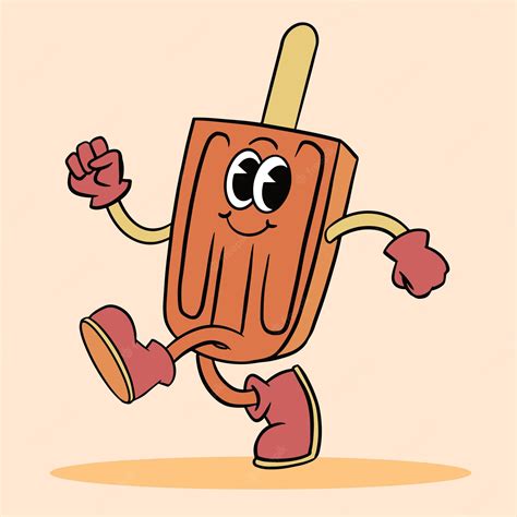 Premium Vector Trendy Popsicle Character Mascot Cartoon