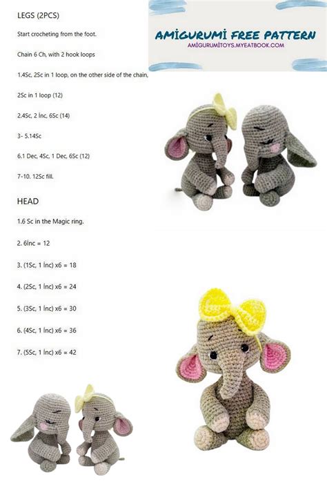 Elephant Marry Amigurumi Free Pattern Amigurumi Patterns