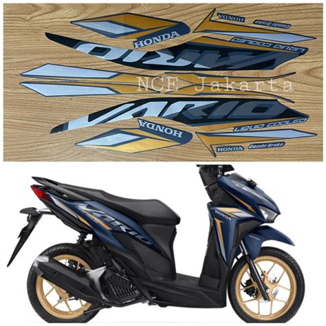 Jual STIKER STRIPING VARIO 125 2021 BIRU MATTE BLUE Jakarta Barat