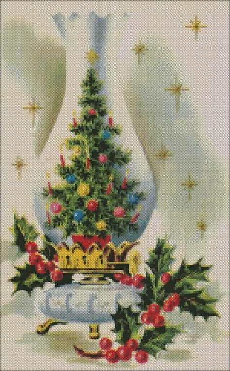 Christmas Lantern Cross Stitch Pattern Pdf Punto De Cruz Navidad