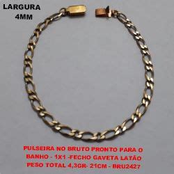 Pulseira No Bruto Pronto Para O Banho X Fecho Gaveta Lat O