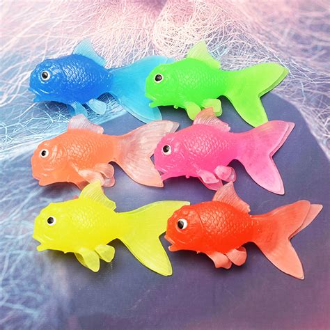 Hesroicy Goldfish Model Colorful Cartoon Fish Series Miniature Figurine