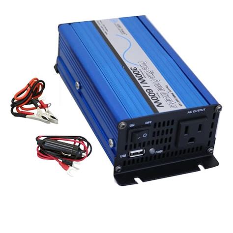 AIMS POWER 300 Watt Pure Sine Inverter 24 Volt DC To 120 Volt AC