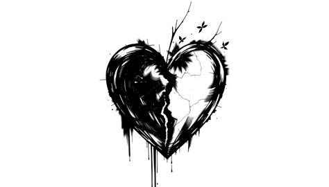 🔥 [20+] Broken Heart Black and White Wallpapers | WallpaperSafari