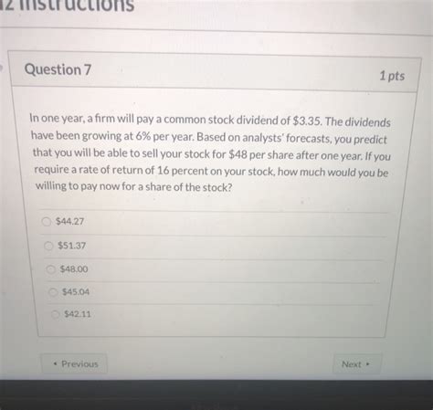 Solved Iz Instructions Question 7 1 Pts In One Year A Firm Chegg