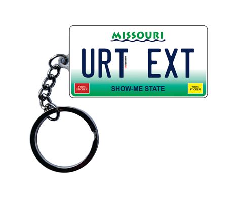 Missouri License Plate Custom Keychain Placamania