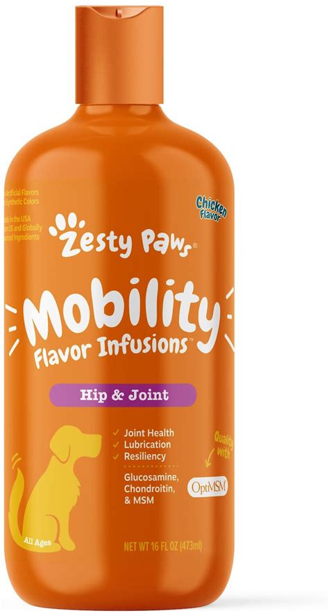 Zesty Paws Mobility Flavor Infusions Chicken Flavored Liquid Hip